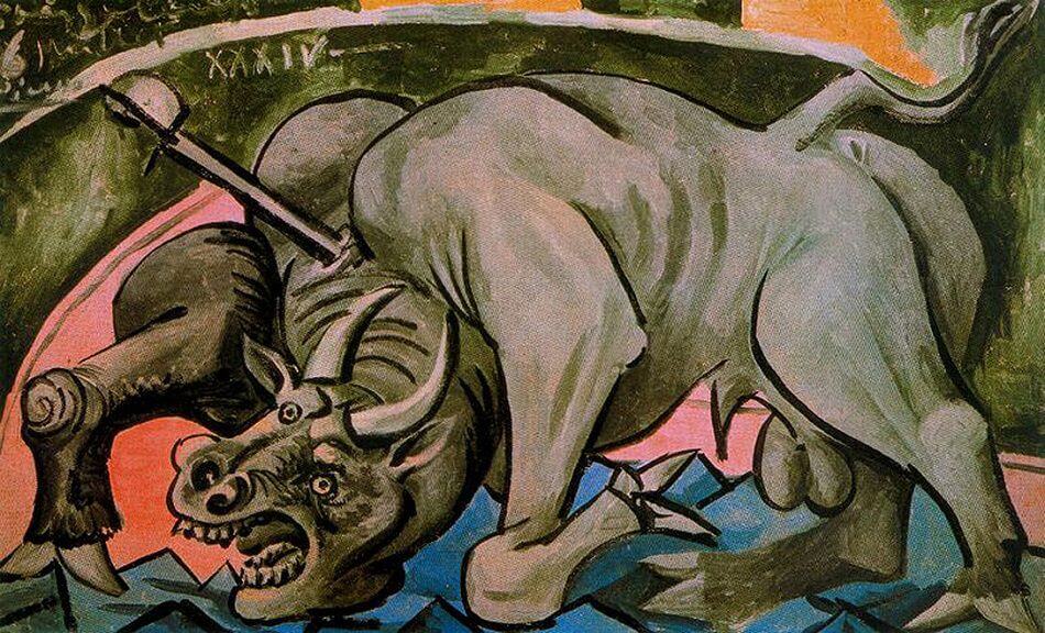 Dying Bull, 1934 by Pablo Picasso