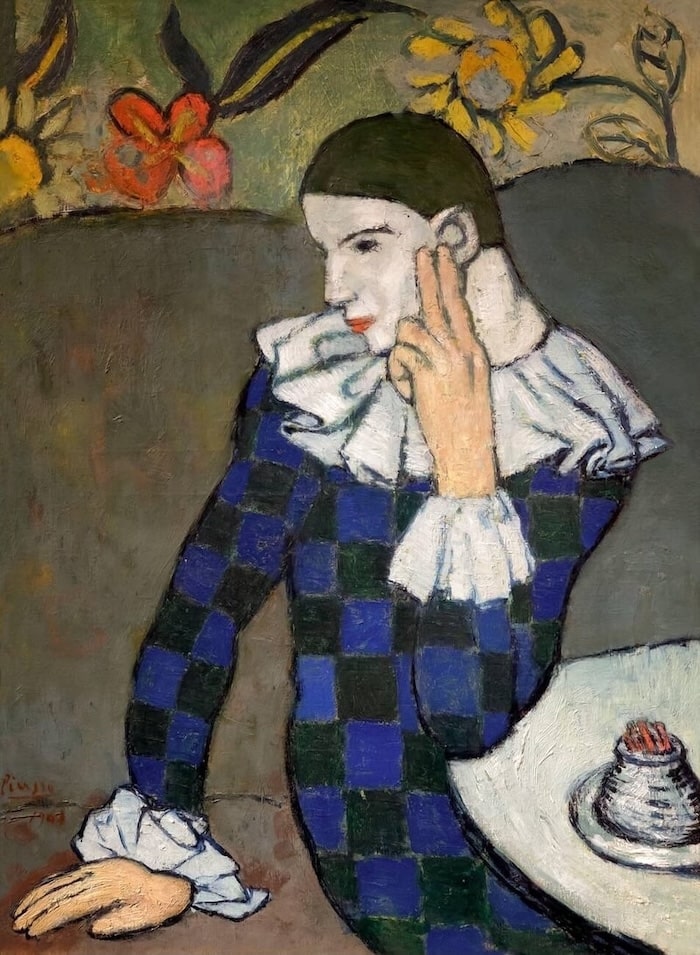 Harlequin, 1901 by Picasso