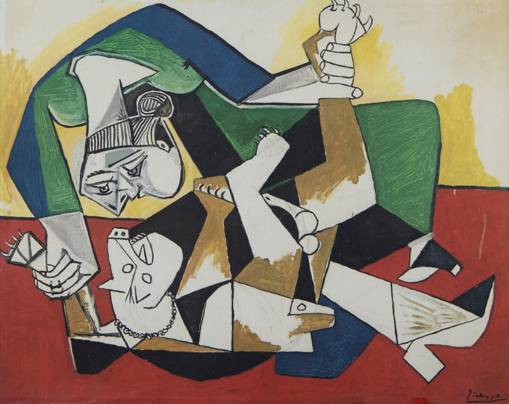 Woman with a Dog, 1955 by Pablo Picasso