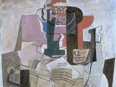 Bowl of Fruit, Violin and Bottle, 1914 by Pablo Picasso