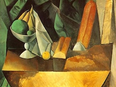 Bread and Fruit Dish on a Table, 1909 by Pablo Picasso