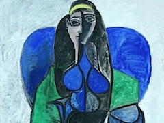 Seated Woman with Green Shawl, 1960 by Pablo Picasso
